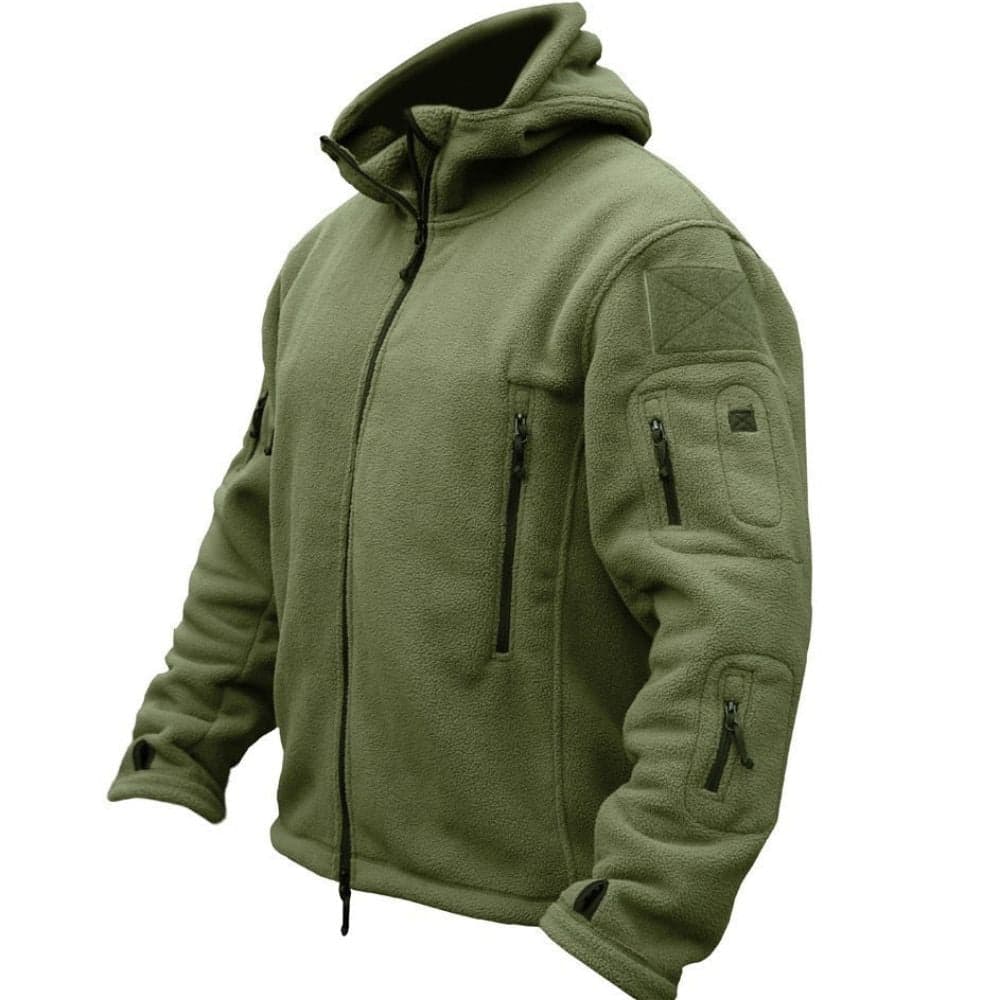 Custom Tactical Fleece Hoodie With Thumb-Holes And Pockets - Image 3
