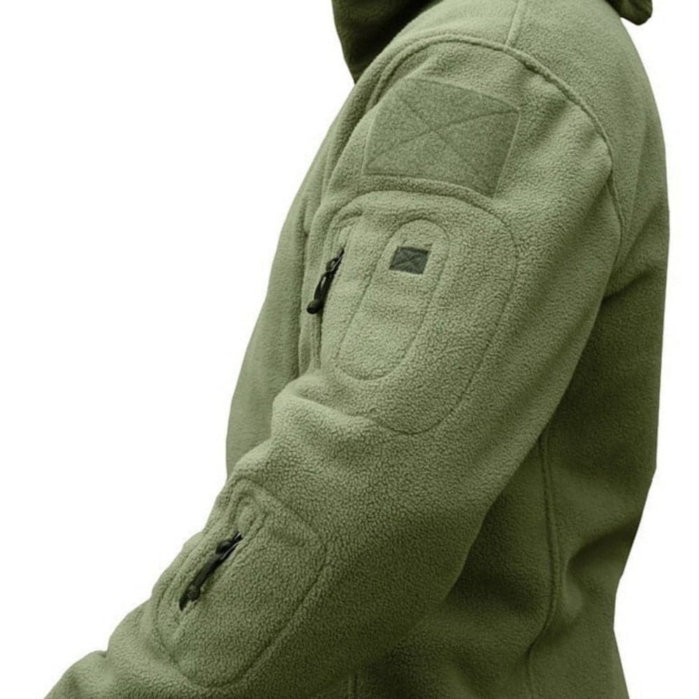 Custom Tactical Fleece Hoodie With Thumb-Holes And Pockets - Image 4