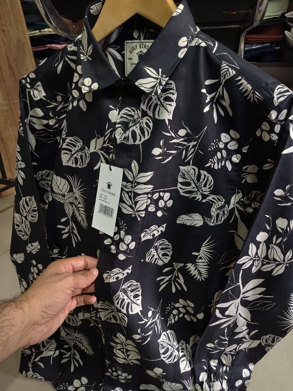 Black Floral Printed Shirt